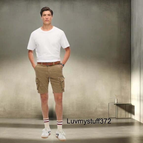 DEAL 4 PAIRS!!!🎉🎉🎉Men's Khaki Cargo Shorts Deal for 4 Pairs - Picture 1 of 13